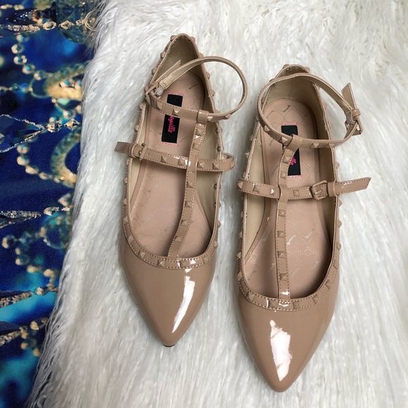 Betsey Johnson Shoes - NWOT Betseyville studded flats
